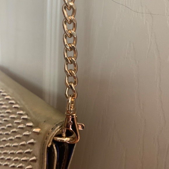 NWOT Rebecca Minkoff Gold Leather iPad Case Shoulder Bag - Picture 5 of 8